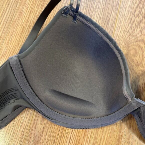 NWOT Calvin Klein Dark Grey Bra - 34D - Picture 5 of 6